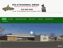 Tablet Screenshot of cityofgreensburg.com